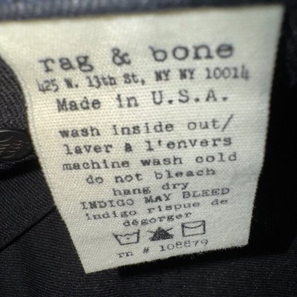 rag and bone black dress pants, detail zippers, 25, fitted, jeans black, - Picture 12 of 13